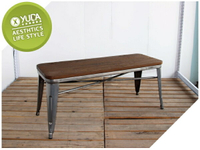 【YUDA】tolix系列法式工業風格 木加鐵電視櫃 可做雙人長凳/實木茶几 W