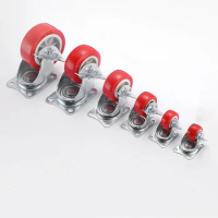 4 PCS Furniture Casters Wheels Soft Rubber Silver Roller For Platform Trolley Chair Household Accessori E11971