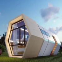 New Design Mobile House, Light Steel Prefab Resort Villa, Camp Glass Sun room Container Inn House