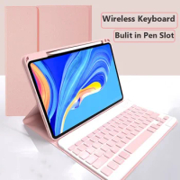 Keyboard Case For Huawei Matepad T10S T10 Pro 10.8 Matepad 10.4 11 M6 10.8 Smart Flip PU Leather Cover With Pencil Holder