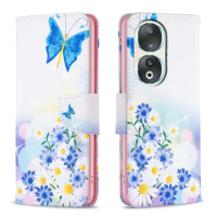 30pcs/lot For Honor 90 5G Honor X7A X6A X50i Butterfly Giraffe Cartoon Leather Case For Huawei Mate 60 Pro Mate 60 Pro Plus