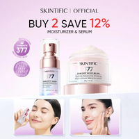 SKINTIFIC 2pcs - 377 Serum + Cream Moisturizer Niacinamide Brightening (Acne Scars) Penjagaan Kulit