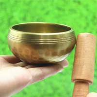 家用用品尼泊爾手工黃銅西藏頌缽佛音碗缽銅罄轉經碗修行缽