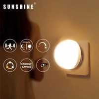 陽光 - LED球型小夜燈 三色溫白光黃光米光 13A插座通電 人體+光感控制 感應燈 (LNI-W)