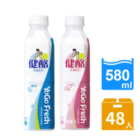 【金車/伯朗】健酪乳酸飲料580ml/箱+健酪乳酸-水蜜桃口味580ml/箱