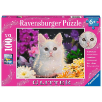 【Ravensburger】維寶拼圖 閃亮版 白色小貓 100片