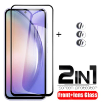 2in1 Full Cover Tempered Glass Case For Samsung Galaxy A54 Screen Protectors For Samsung A54 A 54 54A 5G Camera Protective Films