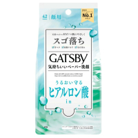 GATSBY 潔面濕巾 42枚入 玻尿酸保濕 -2573-YL2607-221