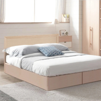 樂和居 畢斯特三件式5尺雙人房間組2色可選(床頭片+床墊+床底)