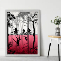 Canvas Painting Stranger Things The Upside Down Poster Wall Art Minimalist TV Show Picture Print For Living Room Home Decoration