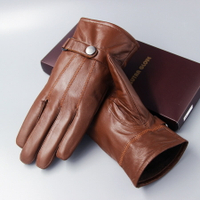 手套男式羊皮保暖加厚加絨薄海寧冬季騎車韓版分指男士手套「新年特惠」