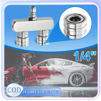 Dual Nozzle Washer Kepala Nozzle Jet Cleaner 1/4 Inch Double Sprayer Tips Sambungan Nozzle Jet Clean
