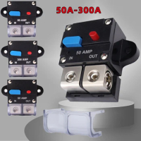50A to 300A Circuit Breaker with Manual Reset for Car Audio System Waterproof Marine Circuit Breaker Reset Fuse 12V- 48V DC