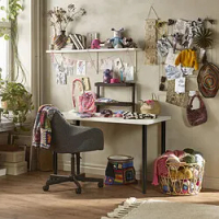 meja, putih/hitam, 120x60 cm