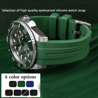 20mm rubber silicone strap replace for Rolex strap submarker Fort Deepsea oysterflex GMT men's watch