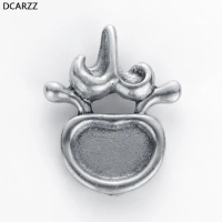 DCARZZ Vertebra Pewter Lapel Pins Medical Gift Doctor Nurse AntiqueSpine Pins Brooches Trendy Jewelry Women Gift