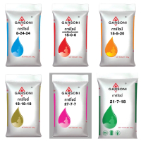 (ยกกระสอบ25kg) การ์โซนี่ 15-0-0 , 16-16-16 , 18-18-18 , 27-7-7 , 25-7-7 , 15-5-20 การ์โซนี่ ปุ๋ยผลไม