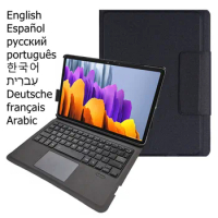 For Samsung Galaxy Tab S6 Lite 10.4 Keyboard Case Pencil Holder English Russian Spanish Arabic Korean Hebrew Portuguese Teclado
