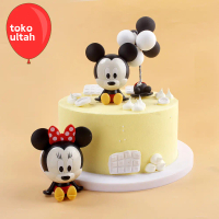 Topper Kue Mickey dan Minnie Mouse Plastik, Untuk Hiasan Cake Ulang Tahun Anak Karakter Lucu Disney