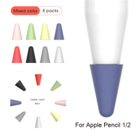 8Pcs Tip Cover For Apple iPad Pencil 2 1 Soft Nib Case Apple Pencil 2nd 1st Generation Touchscreen Stylus Pen Protective Cases