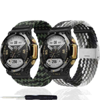 Elastic Braided Straps For Huami Amazfit T-Rex 2 Smart Watch Band Nylon Adjustable Bracelet For Xiaomi Amazfit T-Rex Pro Trex 2