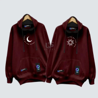 Unisky Switer Hoodie Couple Pasangan (ISI DUA PCS) Pria Wanita Motif Bulan Bintang Size M L XL XXL S