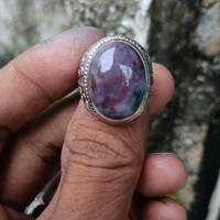 Batu Pancawarna Garut Ci Angel Kristal Dim 19*14*8 Ring 9,5 Batu Alam Asli Tidak Dyed Sintetis Obsid