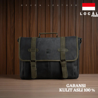 BRIEFCASE LEATHER PRIA POSTMAN BAG TAS LAPTOP KULIT ASLI HELSINKI BAG