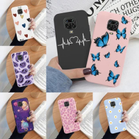 For Redmi Note 9 Pro Max 9S Case Colorful Face Heart Soft TPU Fundas Shockproof Bumper Phone Cover For Redmi Note9 Pro Butterfly