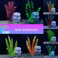 1 Pack Artificial Plastic Aquatic Grass Aquarium Ornaments Plants Fish Tank Grass Flower Ornaments Decorative Aquarium Accessori