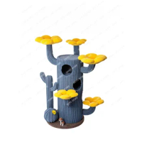 Cactus Cat Climbing Rack Nest Tree Integrated Large Castle Wooden