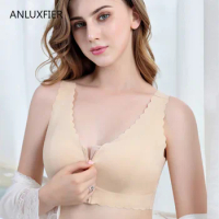 H9655 Ice Silk Bra Underwear After Breast Cancer Surgery Without Steel Ring Front Zipper Bras Mastectomy Special Bra Lingerie