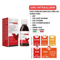 Sắt bổ máu Intra Globin bổ sung sắt cho trẻ em, phụ nữ mang thai,sau sinh, người thiếu máu rụng tóc