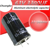 2-10pcs Higt quality 63V3300UF 22*30MM aluminum electrolytic capacitor 63V 3300UF 22*30MM