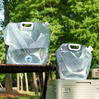【全場免運】戶外便攜折疊水袋帶水龍頭騎行旅游露營塑料手提大容量折疊水桶