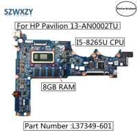 Refurbished For HP Pavilion 13-AN0002TU Laptop Motherboard L37349-001 L37349-601 DA0G7DMB8D0 With I5-8265U CPU 8GB RAM