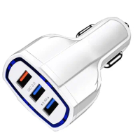 Driven Three QC 3.0 Fast Charging Car Charger 3.5A 3 USB Interface On-Board Mobile Phone Chargers For Xiaomi Redmi Note 10 Pro