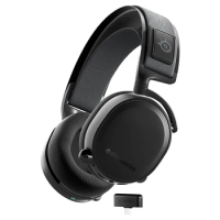 SteelSeries Arctis 7+ Wireless Gaming Headset Lossless 2.4 GHz 30 Hour Battery Life USB-C 7.1 Surround for PC, PS5, PS4, Mac