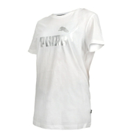 PUMA ESS+ Metallic 女基本系列短袖T恤(歐規 休閒 慢跑 上衣 純棉「84830302」≡排汗專家≡
