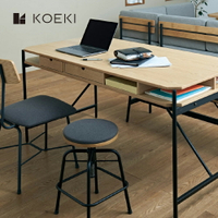【日本KOEKI】工業風抽屜木質長桌 140cm/GLM-DT140