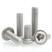 20pcs M4 M5 M6 Cross Phillips Pan Round Flanged Screw Truss Head With Washer Padded Collar Bolt L=8-40mm 10mm 12mm 16mm