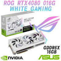 ASUS NEW ROG STRIX RTX 4080 O16G WHITE GAMING Graphics Card GDDR6X 16GB Video Cards GPU NVIDIA RTX4080 PCIE4.0 OC Mode 2655 MHz