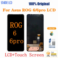 6.78"Original Amoled For Asus ROG Phone 6 LCD Display Screen Touch Panel Digitizer Frame For Asus ROG 6 LCD Replacement