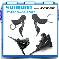 Shimano 105 Groupset ST-R7020 + BR-R7070 R7020 Dual Control Lever R7070 Hydraulic Disc Brake Road Bicycle Shifter Derailleur