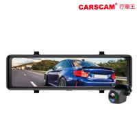 CARSCAM行車王 CA11 全螢幕11吋觸控真實1080P後視鏡雙鏡頭行車記錄器-單(加贈奈米水鍍膜一入)