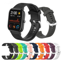 Fashion silicone strap for Xiaomi amazfit GTS Huami amazfit GTS 2 BiP For Huawei Watch 2 Sport 20 mm Universal