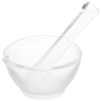 1 Set of Household Pestle Medicine Mortar Medicine Grinding Bowl Glass Pestle Grinding Bowl