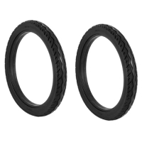 2PCS 16 Inch 16 X 1.75 Bicycle Solid Tires Bicycle Bike Tires Standby Polyurethane Non-Slip Tires Cycling Tyre Black