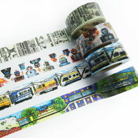 紙膠帶 和紙膠帶 手帳裝飾文具 台灣火車 鐵道旅行 兩款一組 貓紙膠帶 台灣紀念品 好多貓貓 TR台灣鐵道