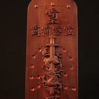 Old jujube wooden Dragon Sword token, flying dragon plate sword token, fire dragon, Arctic Four Saints token, Taoist magic weapo